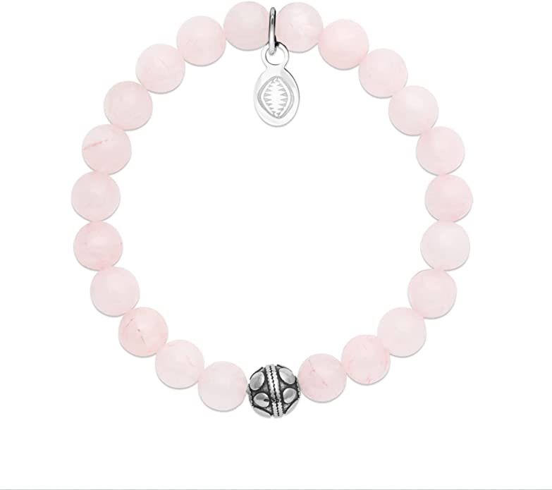 Bracelet Lithotherapie en Quartz Rose