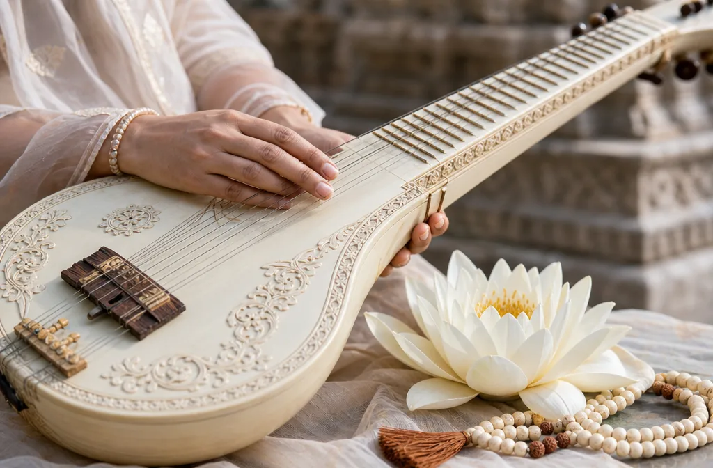 La déesse Sarasvati : symboles, histoire et sagesse à explorer la déesse Sarasvati