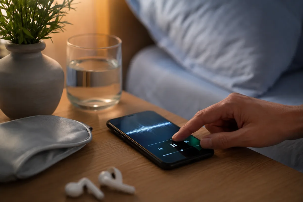 Fréquences sacrées pour dormir profondément : laquelle choisir selon ta nuit Gros plan sur un bol chantant en cristal vibrant, gouttelettes d'eau à sa surface visibles sous une lumière chaude