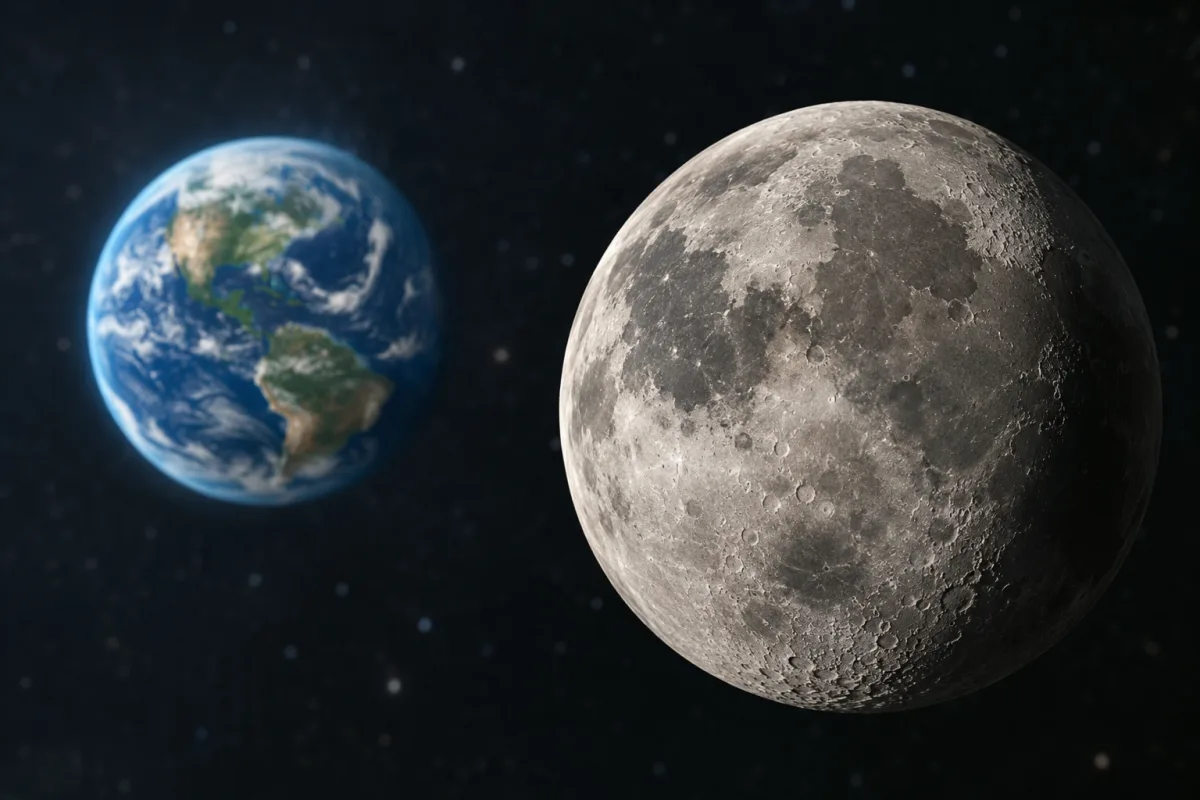 Réponse sur la question de savoir si la lune est une planète Gros plan détaillé sur les cratères et les textures de la surface lunaire éclairée